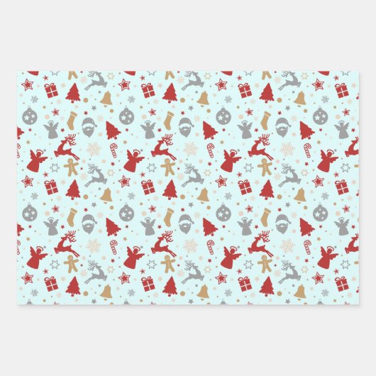 Schattig minimal pastel vrolijk kerstfeest inpakpapier vel (Voorkant 2)