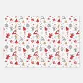 Schattig minimal pastel vrolijk kerstfeest inpakpapier vel (Voorkant)