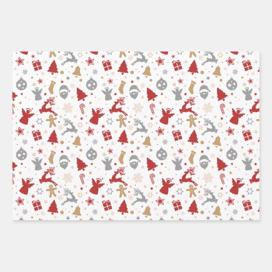 Schattig minimal pastel vrolijk kerstfeest inpakpapier vel (Voorkant)