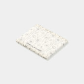 Schattig Minimalistisch Bloemenpatroon Post-it® Notes (Schuin)