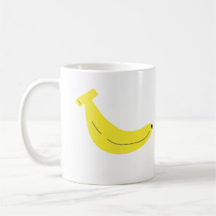 Schattig Minimalistisch Geel Banaan Fruit Cadeau Koffiemok