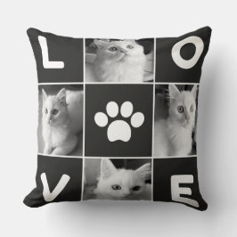 Schattig Minimalistisch Huisdierliefhebber Design Kussen