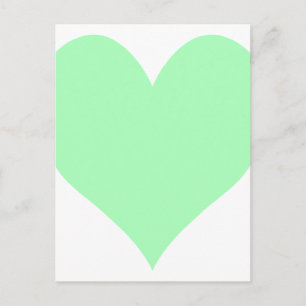 Schattig Mint Groen Hart Briefkaart