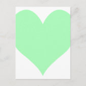 Schattig Mint Groen Hart Briefkaart (Voorkant)