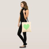 Schattig Mint Groen Hart Tote Bag (Voorkant (model))