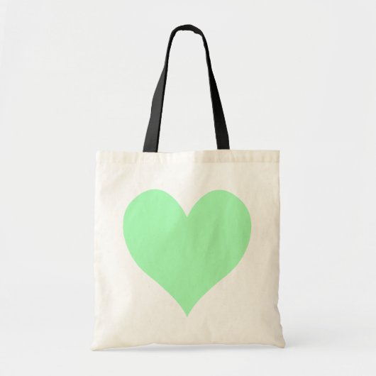 Schattig Mint Groen Hart Tote Bag (Voorkant)