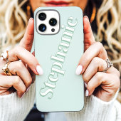 Schattig Mintgroen Minimalistisch Aangepaste Naam Case-Mate iPhone Case
