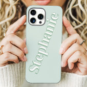 Schattig Mintgroen Minimalistisch Aangepaste Naam Case-Mate iPhone Case