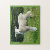 Schattig Modderig Lam in Weiland Rafelige Rand Ont Legpuzzel (Verticaal)
