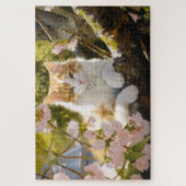 Schattig Model Kat Basking Legpuzzel (Verticaal)