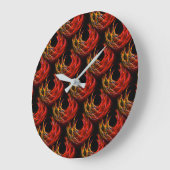 Schattig Modern Boho Elegant Abstract Kunstpatroon Grote Klok (Hoek)