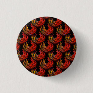 Schattig modern boho elegant abstract kunstpatroon ronde button 3,2 cm