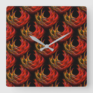Schattig Modern Boho Elegant Abstract Kunstpatroon Vierkante Klok