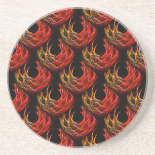 Schattig Modern Boho Elegant Abstract Kunstpatroon Zandsteen Onderzetter