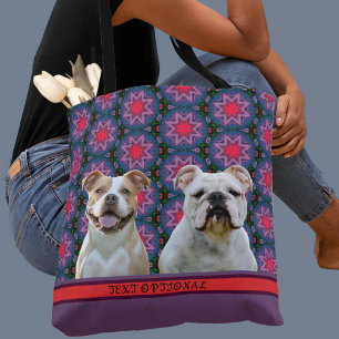 Schattig Modern Fotocadeau Hond Liefhebber Moeder  Tote Bag