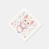 Schattig modern Fox Baby shower Servet (Hoek)