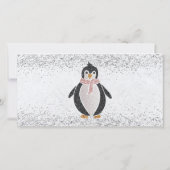 schattig modern glitter pinguïn cadeaubon (Achterkant)