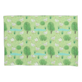 Schattig modern grillig kippenweide groen veld kussensloop (Voorkant)