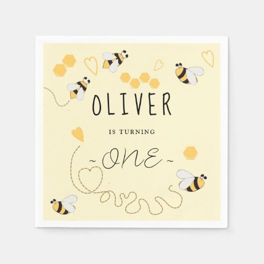 Schattig Modern het is zo lief om eerste verjaarda Servet (Voorkant)