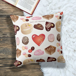 Schattig Modern Kleurrijk Chocolade Snoep Hart Pat Kussen