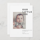 SCHATTIG | Modern & Liefdevolle geboortekaartje Save The Date (Voorkant / Achterkant)