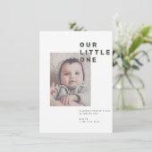 SCHATTIG | Modern & Liefdevolle geboortekaartje Save The Date (Staand voorkant)