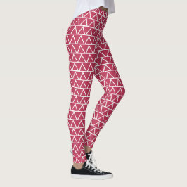 Schattig Modern Patroon Chic Sport Modieus Magenta Leggings