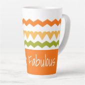 Schattig modern patroon latte mok (Rechterhoek)