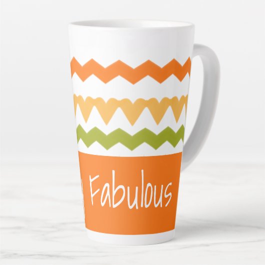 Schattig modern patroon latte mok (Rechterhoek)