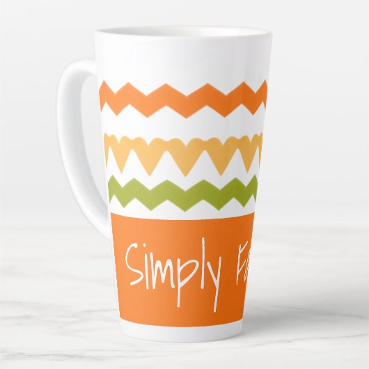 Schattig modern patroon latte mok (Linkerhoek)