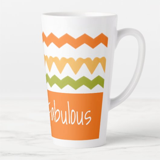 Schattig modern patroon latte mok (Rechts)