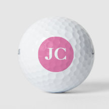 Schattig Modern Roze Wit Monogram Initialen