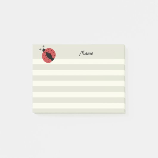 Schattig modern schattig lieveheersbeestje post-it® notes (Voorkant)