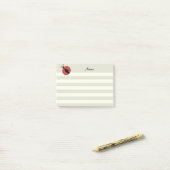 Schattig modern schattig lieveheersbeestje post-it® notes (Op bureau)