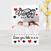 Schattig modern schrift aangepaste foto Valentijn Kaart (Gele Bloem)