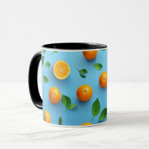 Schattig Modern Uniek Citrusfruit Kunstpatroon
