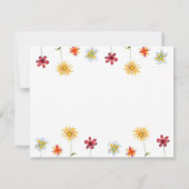 Schattig moderne whimsical bloemenpatroon roze mei notitiekaartje (Achterkant)