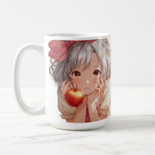 schattig moe anime karakter portret koffiemok