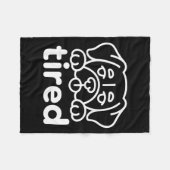 Schattig moe hond ontwerp fleece deken (Voorkant (Horizontaal))