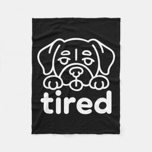 Schattig moe hond ontwerp fleece deken (Voorkant)
