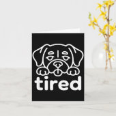 Schattig moe hond ontwerp kaart (Gele Bloem)
