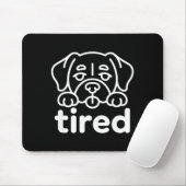 Schattig moe hond ontwerp muismat (Met muis)