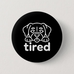 Schattig moe hond ontwerp ronde button 5,7 cm