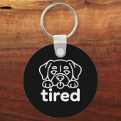 Schattig moe hond ontwerp sleutelhanger (Voorkant)