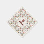 schattig monogram aangepaste Scandinavische volksk Servet (Hoek)