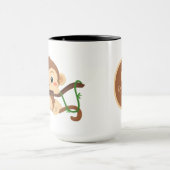 schattig monogram aap naam toevoegen Mok (Midden)