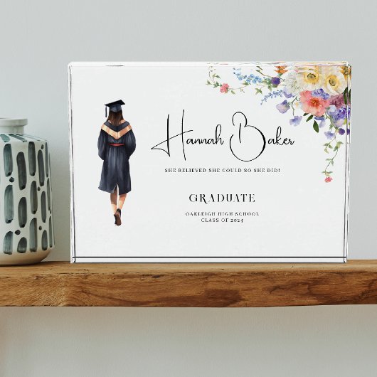 Schattig Monogram Bloemengraad Fotoblokken