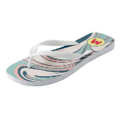 Schattig monogram l Mooi marmer l Blauw Teenslippers (Schuin)