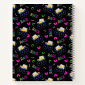 Schattig Monster Auto Trucks Race Patroon voor jon Notitieboek (Achterkant)