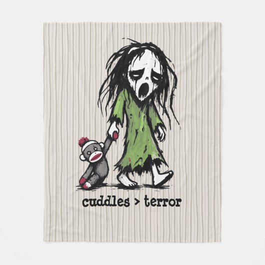 Schattig Monster Banshee Sock Monkey Speelgoed Gra Fleece Deken (Voorkant)